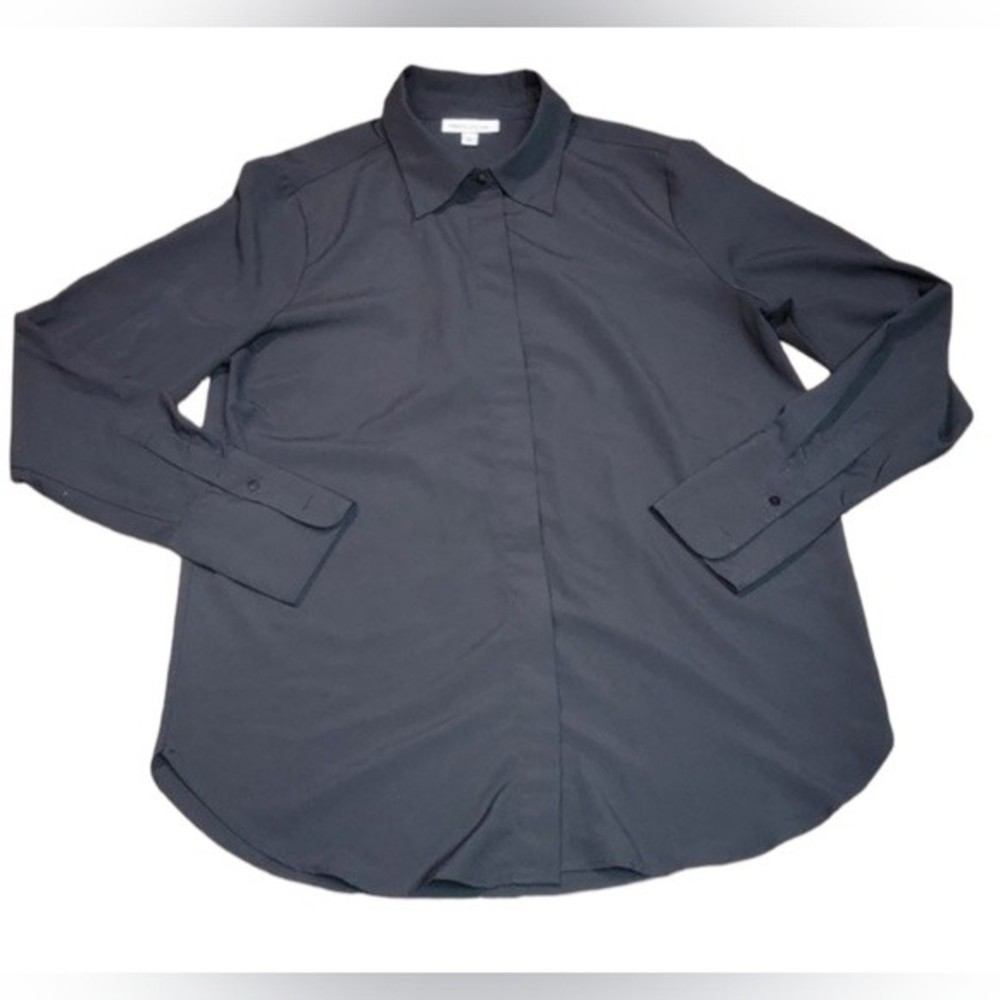 Prologue Women's Classic Black Button Down Blouse Size Medium
